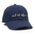 6 Paneel Blue Dad Cap Embroidery Logo